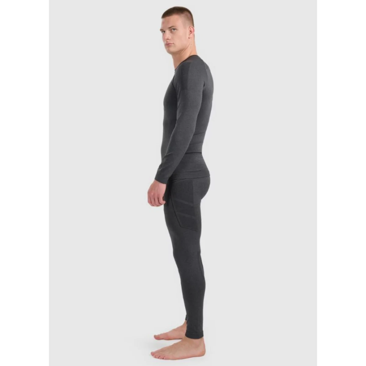 Pánské termo kalhoty 4F SEAMLESS UNDERWEAR M238-WAW25USEAM238-21M-BLACK MELANGE · záber 4