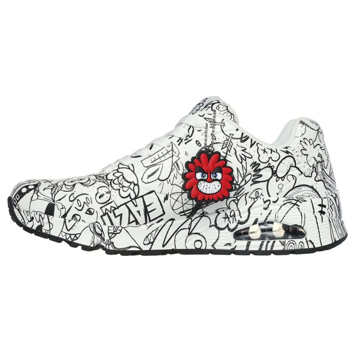 Pánská rekreační obuv SKECHERS Uno Process Sketch M white black · záber 3
