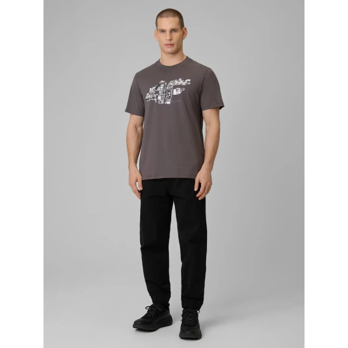 Pánské tričko s krátkým rukávem 4F TSHIRT M2659-24S-MIDDLE GREY · záber 5