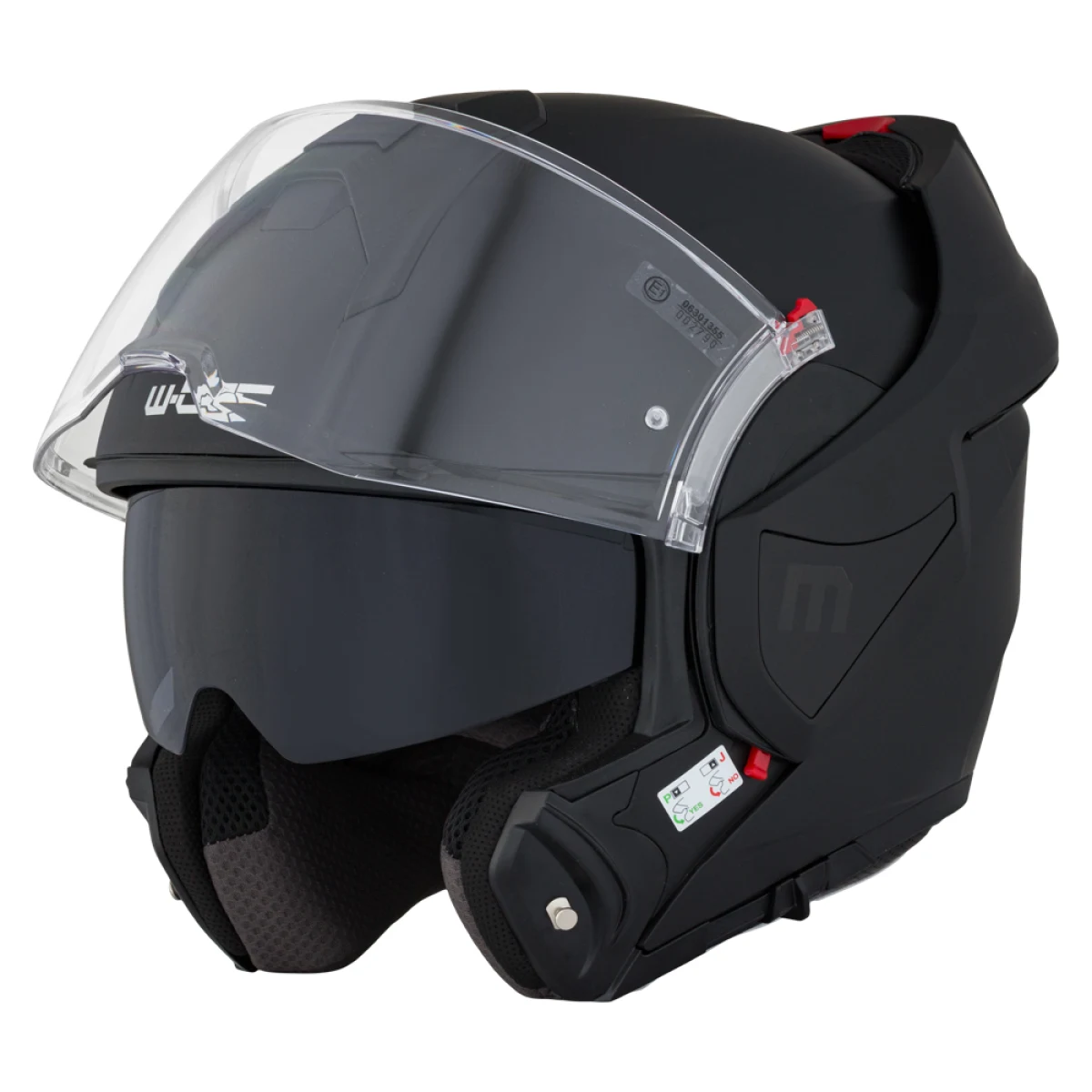 Preklápacia moto prilba W-TEC Sabron P/J Farba Pearl White, · záber 3