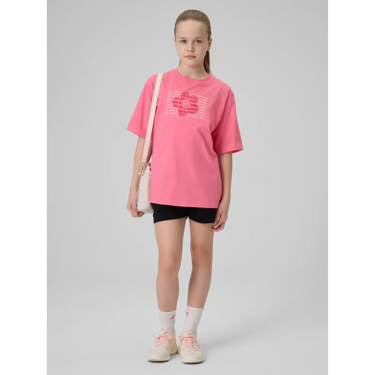Dievčenské tričko s krátkym rukávom 4F JUNIOR TSHIRT F3302-54S-PINK · záber 5