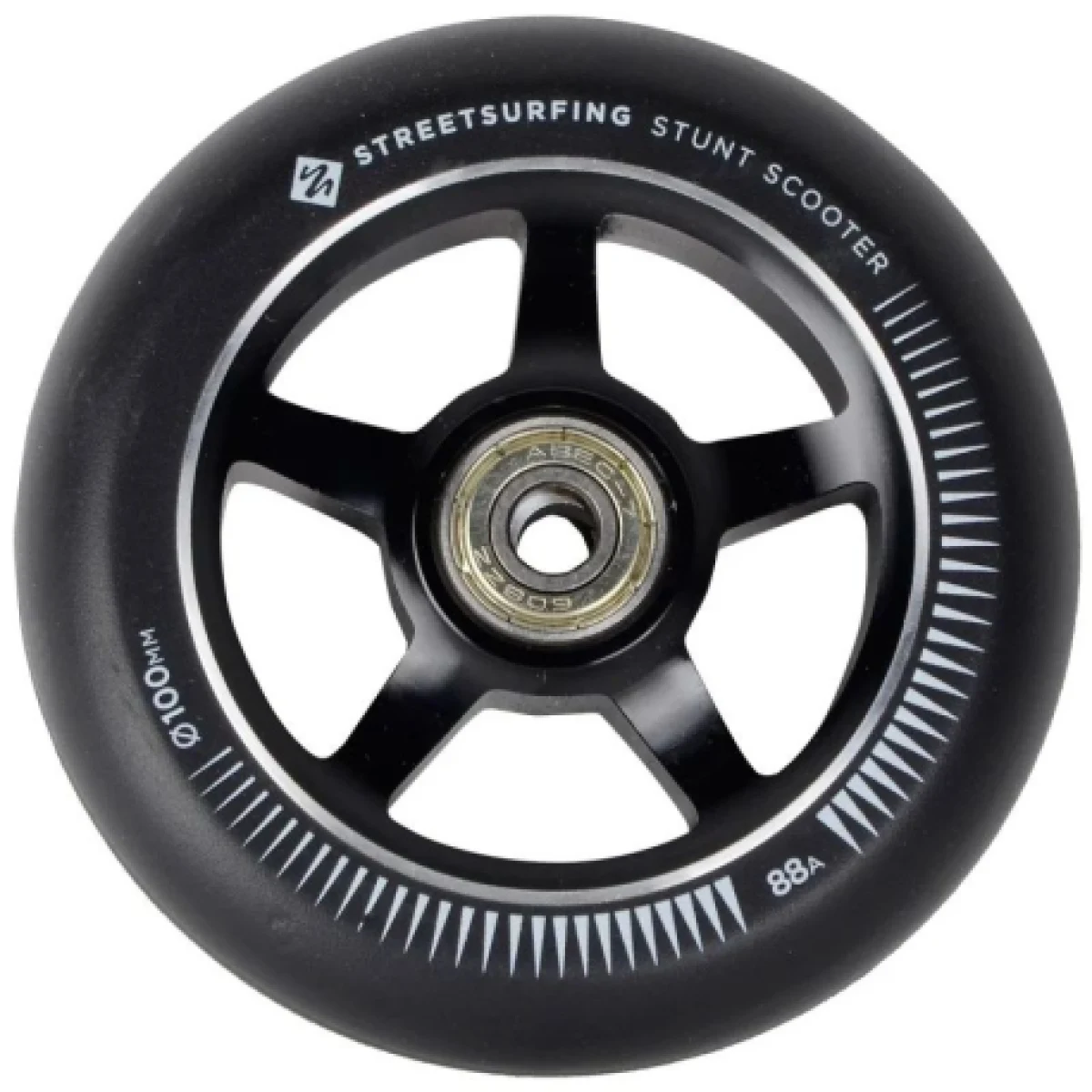 Náhradní kolečko na koloběžku STREET SURFING Wheel scooter Freestyle 1ks, 100 mm, ALU , ABEC 7 · záber 1