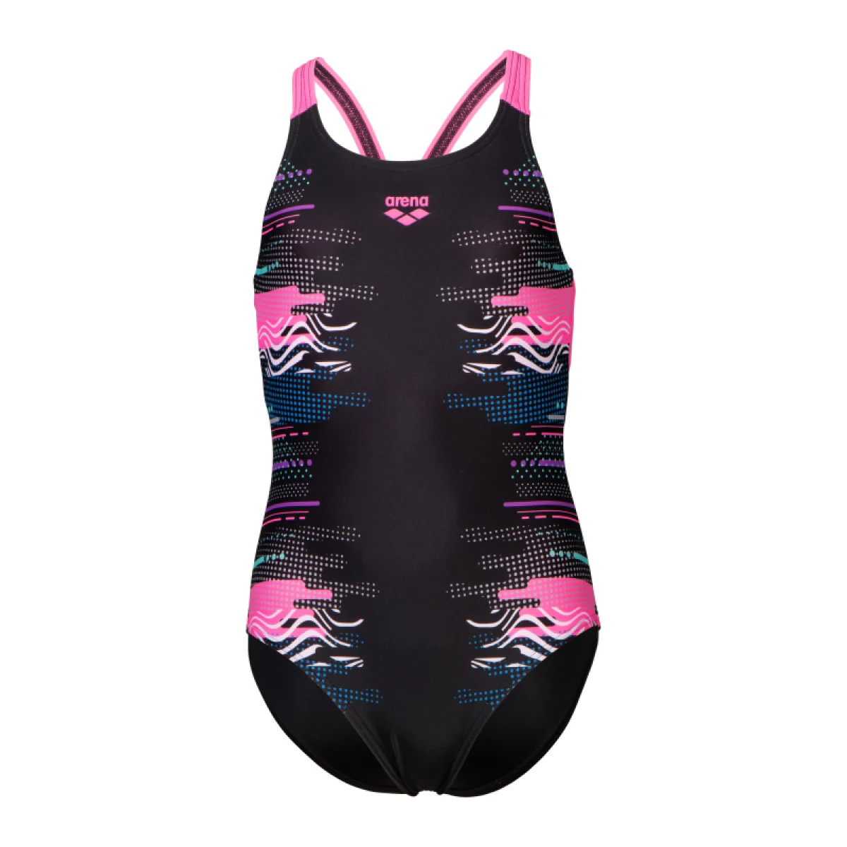 Dívčí plavecké jednodílné plavky ARENA GIRLS RHYTHM SWIMSUIT V BACK L · záber 2