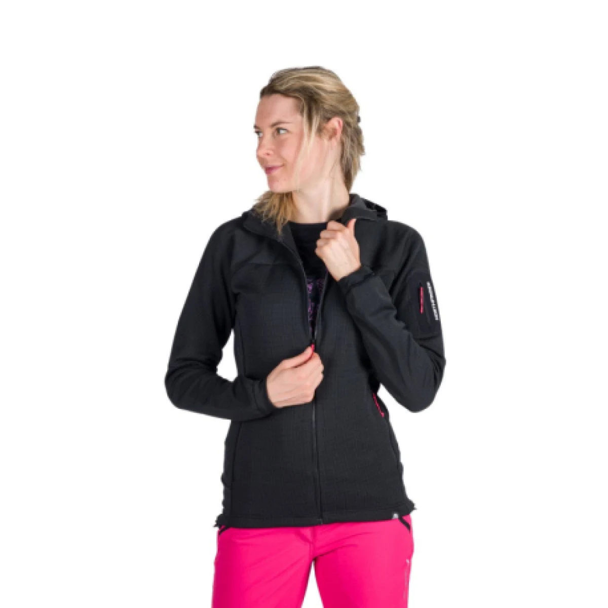 Dámská turistická mikina se zipem NORTHFINDER MARCELLA-411greyblack · záber 1