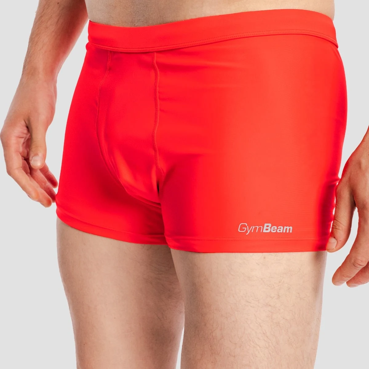 GymBeam Men‘s PRO Swim Shorts Red - Velikost: S | Barva: Červená | Hmotnost: 0,067 kg · záber 3