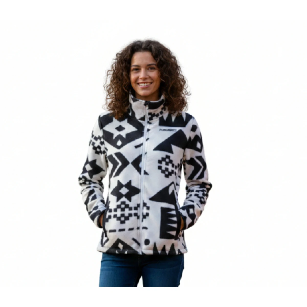 Dámska flisová mikina so zipsom FUNDANGO Serena Fleece Jacket-915- totem · záber 1