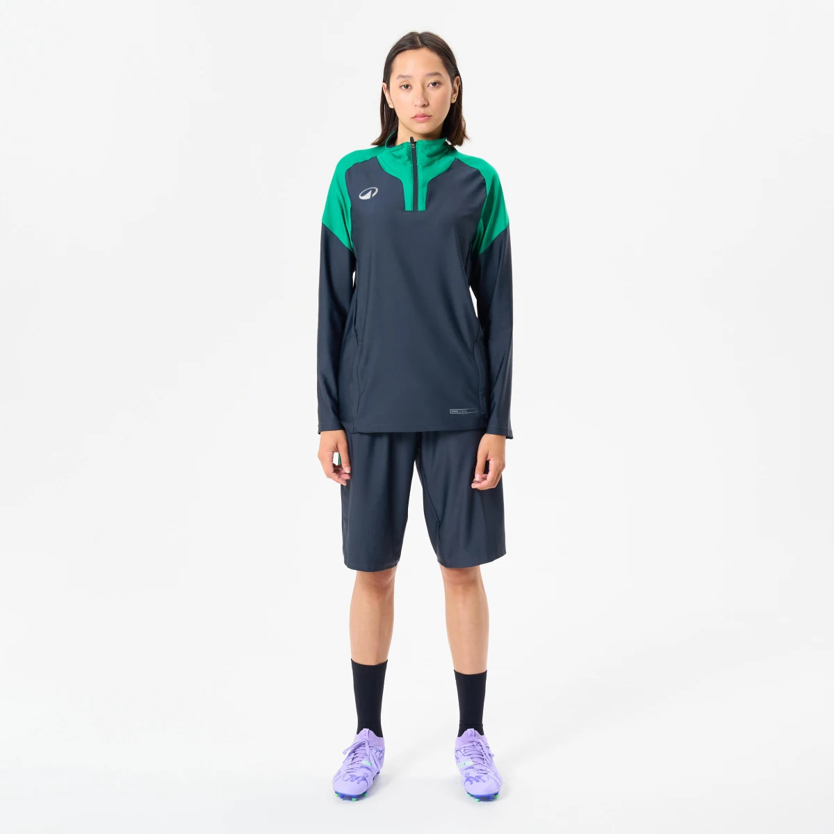 KIPSTA Futbalová mikina VIRALTO CLUB 1/2 zips sivo-zelená 3XL · záber 2