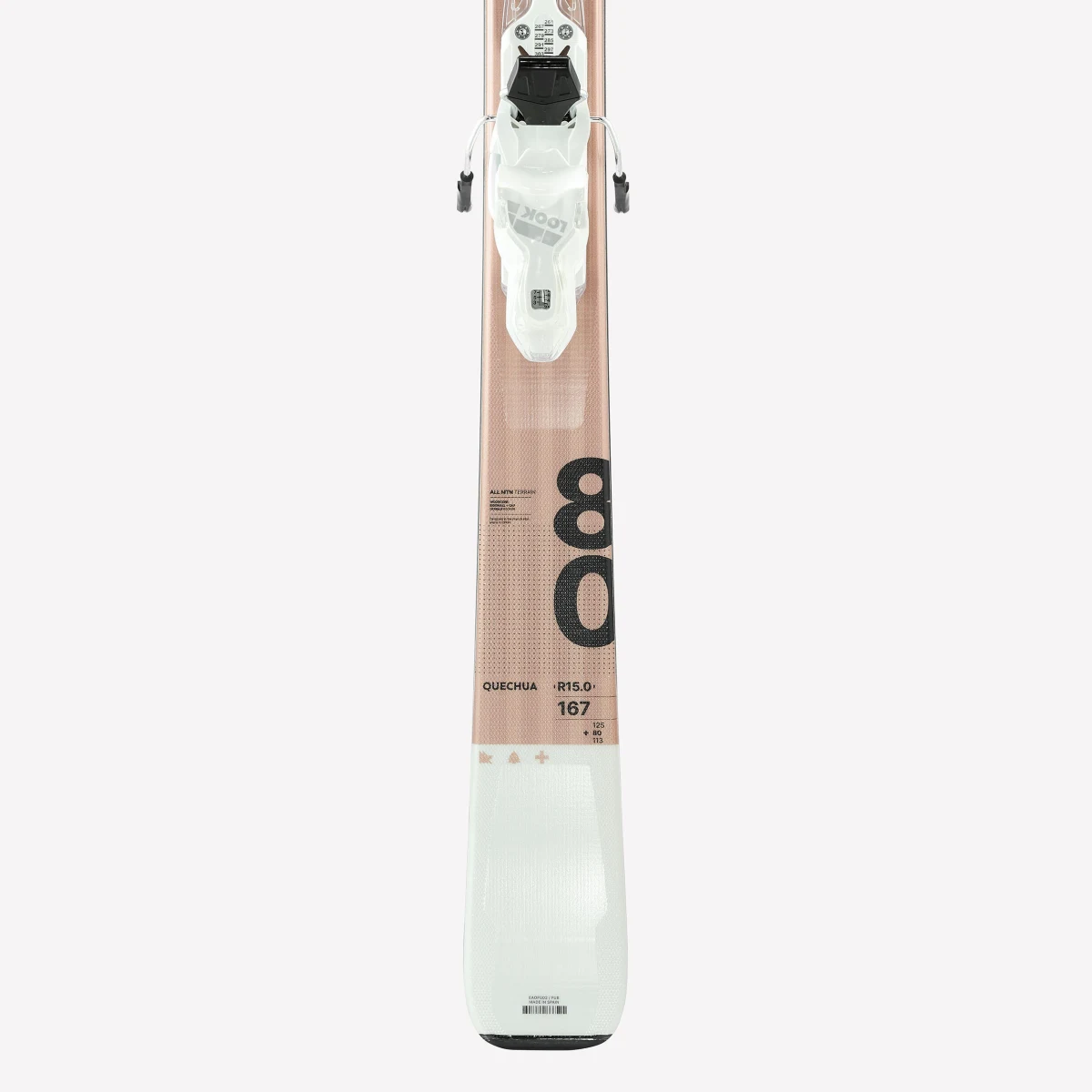 WEDZE Dámske zjazdové lyže s viazaním All Mountain Patrol 80 béžové drevo 167 cm · záber 2