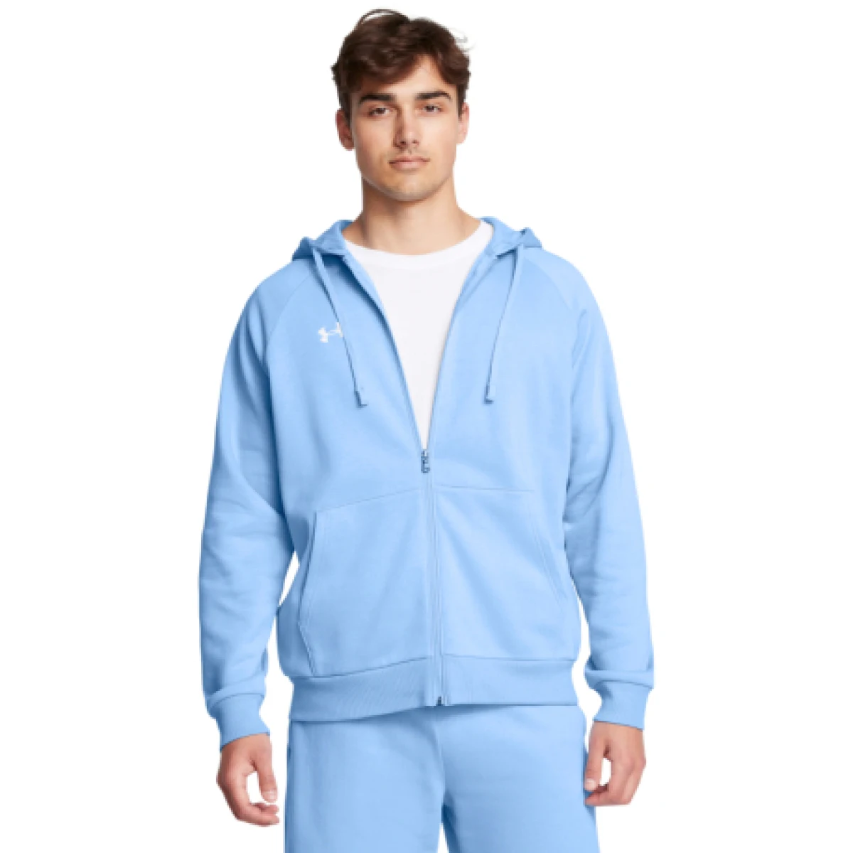 Pánská zateplená mikina se zipem UNDER ARMOUR UA Rival Fleece FZ Hoodie-BLU · záber 1