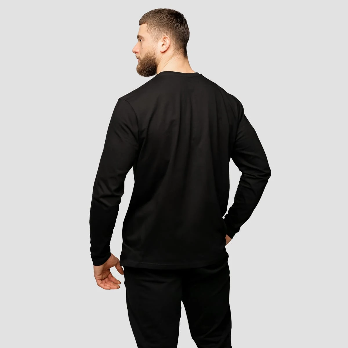 GymBeam Triko s dlouhým rukávem Basic Black - Barva: Čierna | Hmotnost: 0,253 kg · záber 3