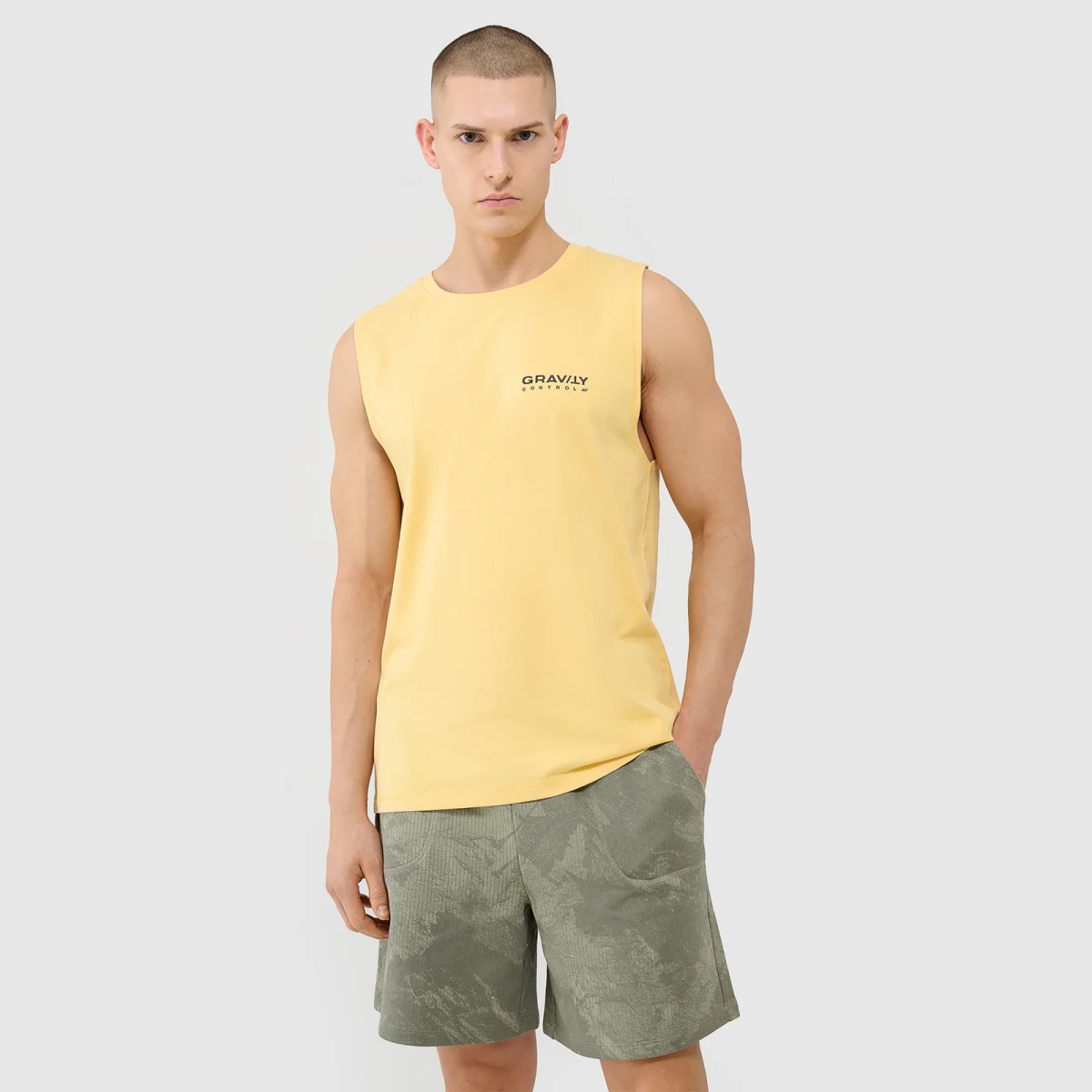 Pánské oversize tílko - žluté · záber 1