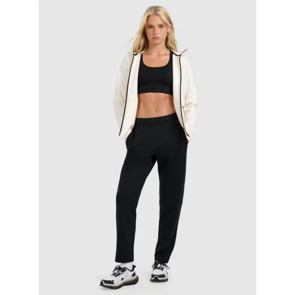 Dámská mikina se zipem 4F SWEATSHIRT F2260-WAW25TSWSF2260-11S-OFF WHITE · záber 5