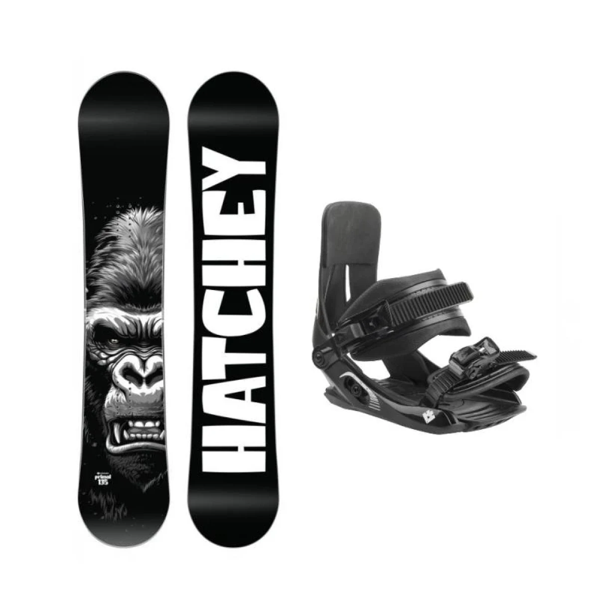 Hatchey Primal dětský snowboard + Hatchey Tactic Junior vázání · záber 1