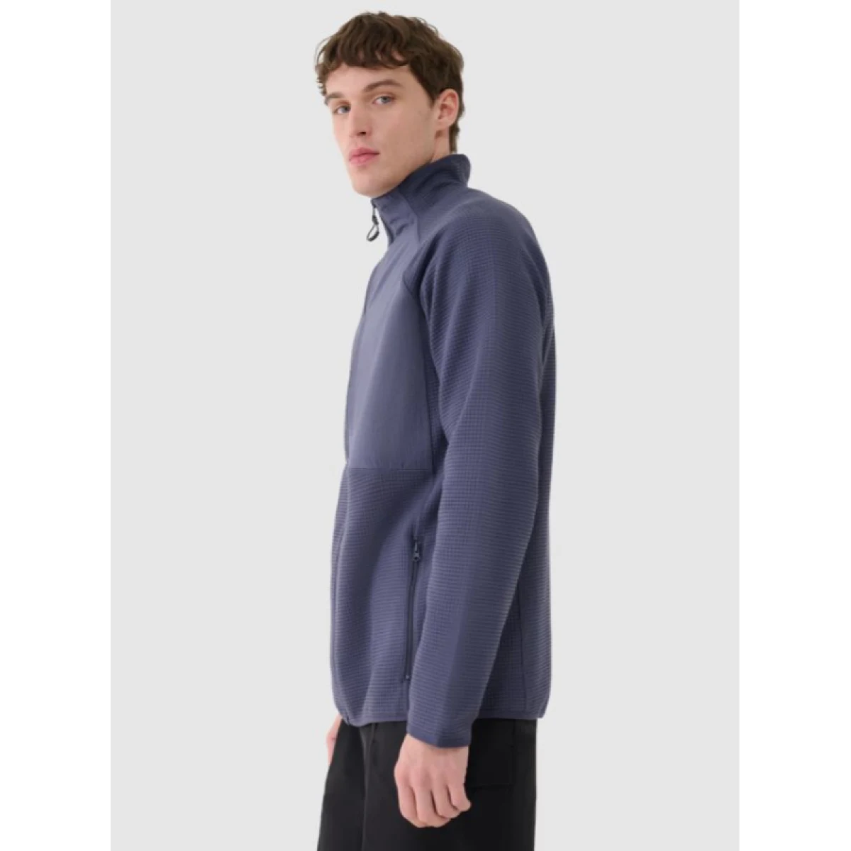 Pánská mikina se zipem 4F SWEATSHIRT-WSS25TSWSM1751-22S-ANTHRACITE · záber 3