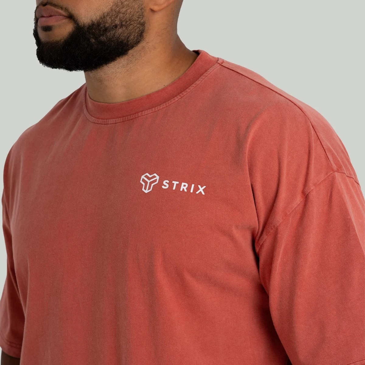STRIX Oversized Tee Washed Terra - Velikost: S | Barva: Oranžová | Hmotnost: 0,23 kg | Balení: 95 · záber 2