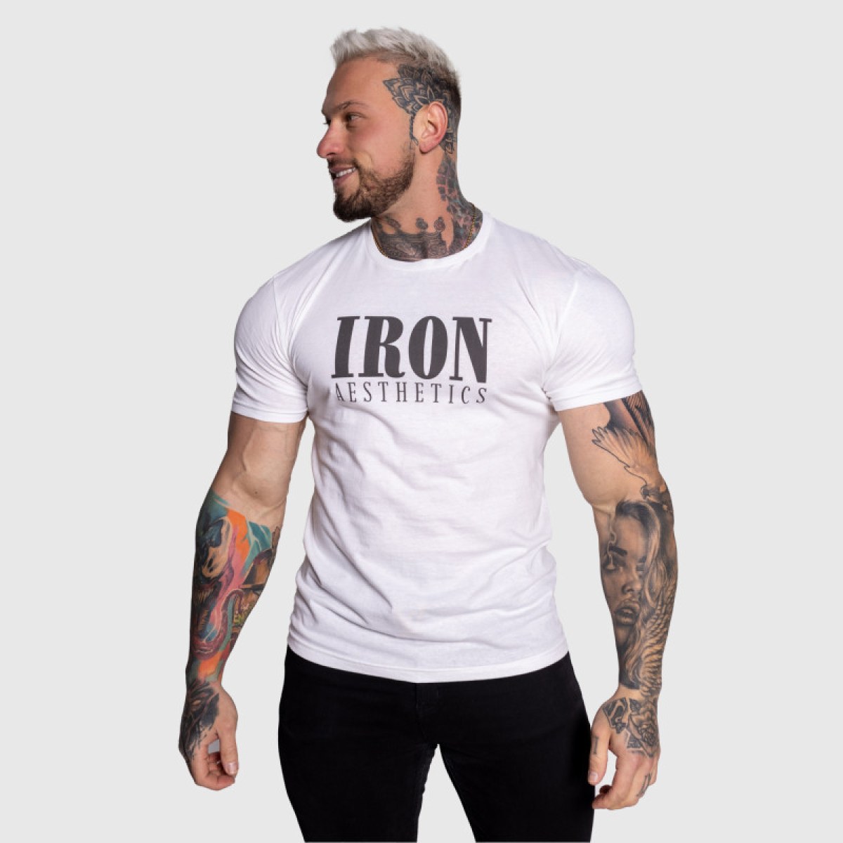 Pánske športové tričko Iron Aesthetics Urban, biele · záber 1