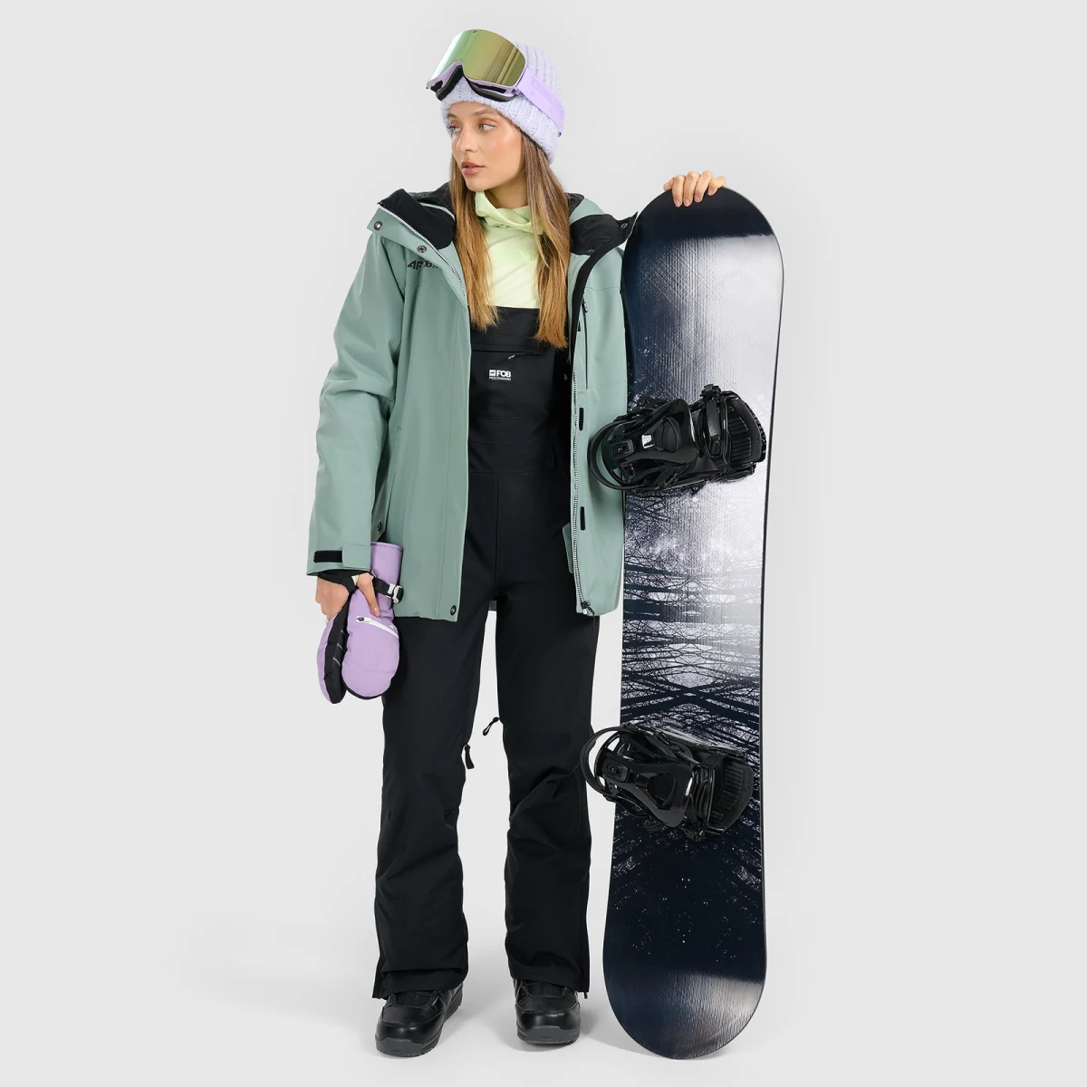 Dámská snowboardová bunda membrána 15000 - zelená · záber 2