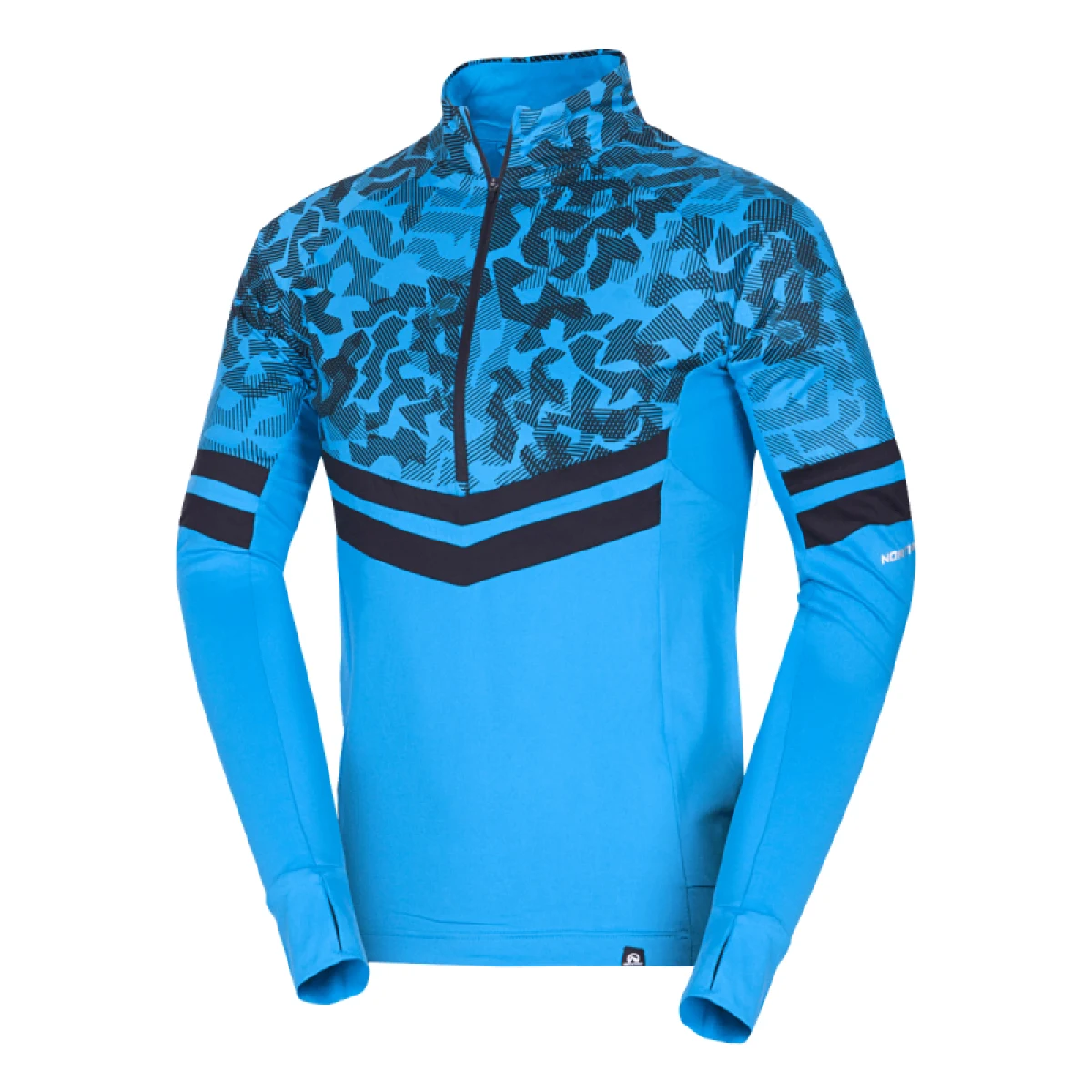 Pánska lyžiarska mikina s 1 2 zipsom NORTHFINDER BERTI-282blueblack · záber 3