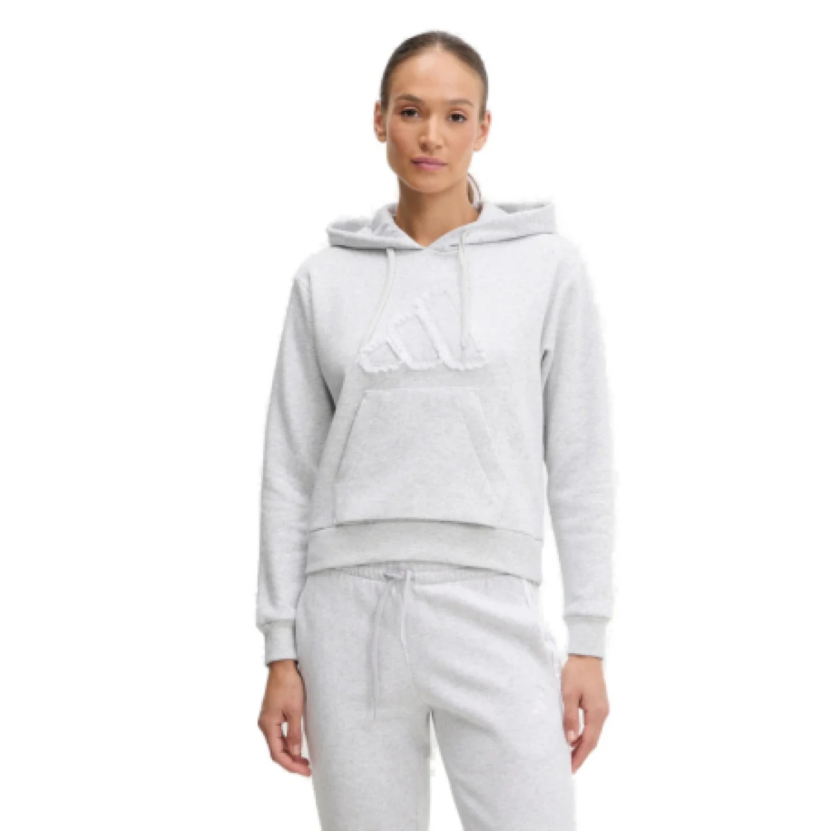 Dámská mikina s kapucí ADIDAS W CO RUFF HD LGREYH · záber 1