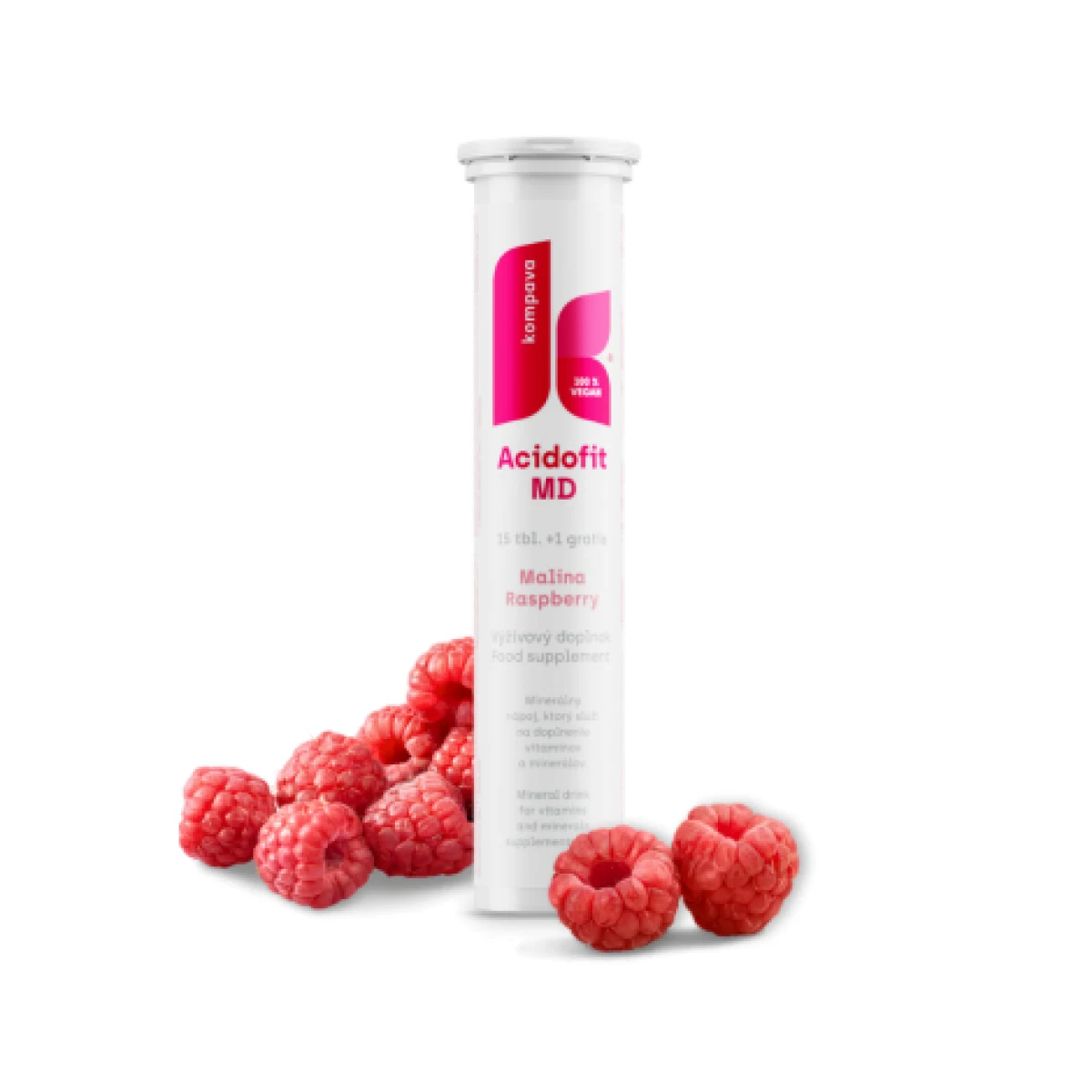 Kompava AcidoFit MD 15 + 1 tabliet, malina · záber 1