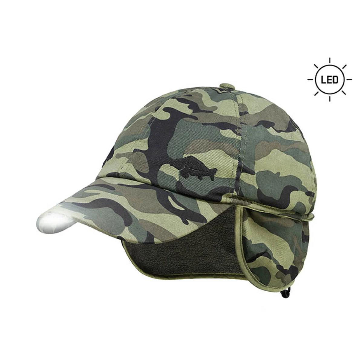 Zimná LED šiltovka DELPHIN OutLine Camo · záber 1