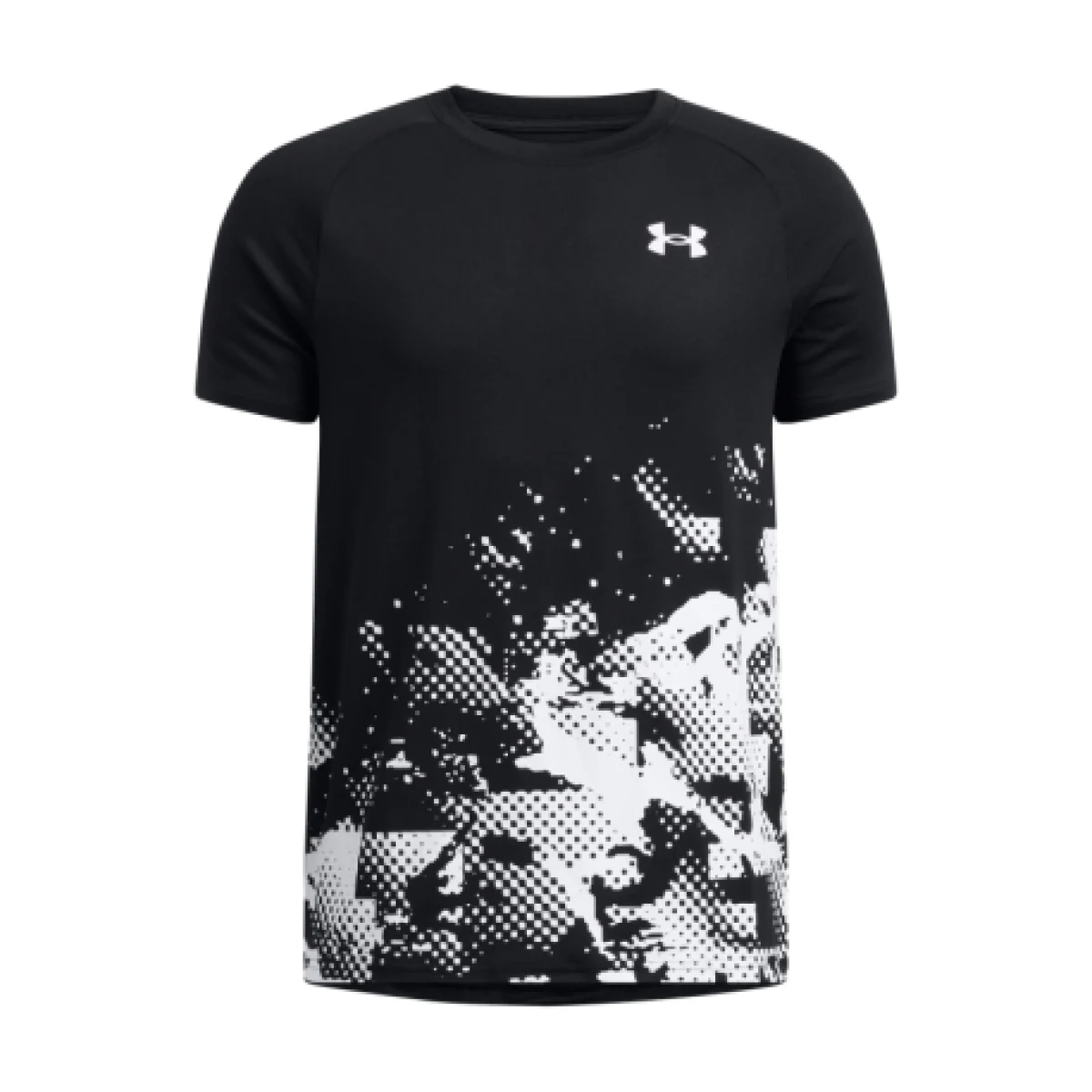 Chlapecké tréninkové tričko s krátkým rukávem UNDER ARMOUR UA Tech Graphic SS-BLK · záber 1