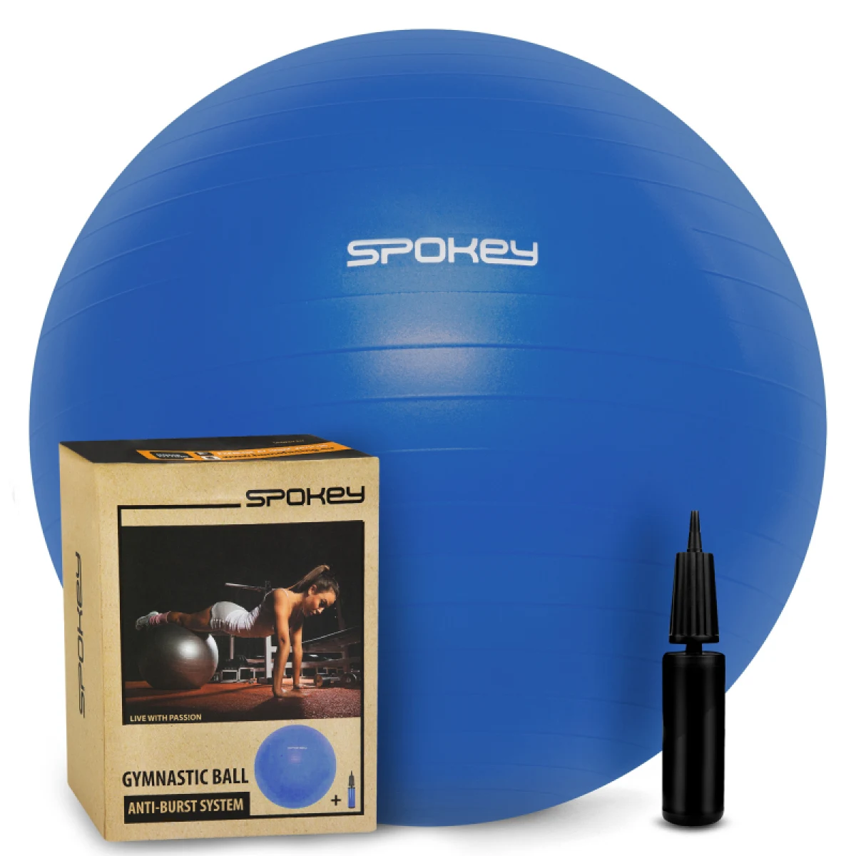 Gymnastická lopta SPOKEY FITBALL III - 55 cm Blue · záber 4