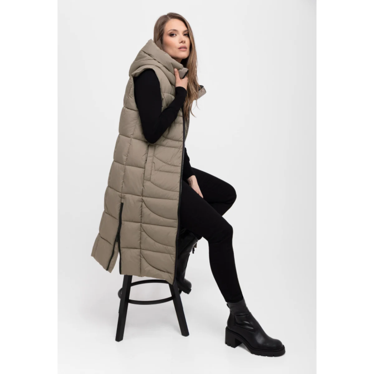 Dámska vesta VOLCANO V-JAVA-102-BEIGE · záber 4