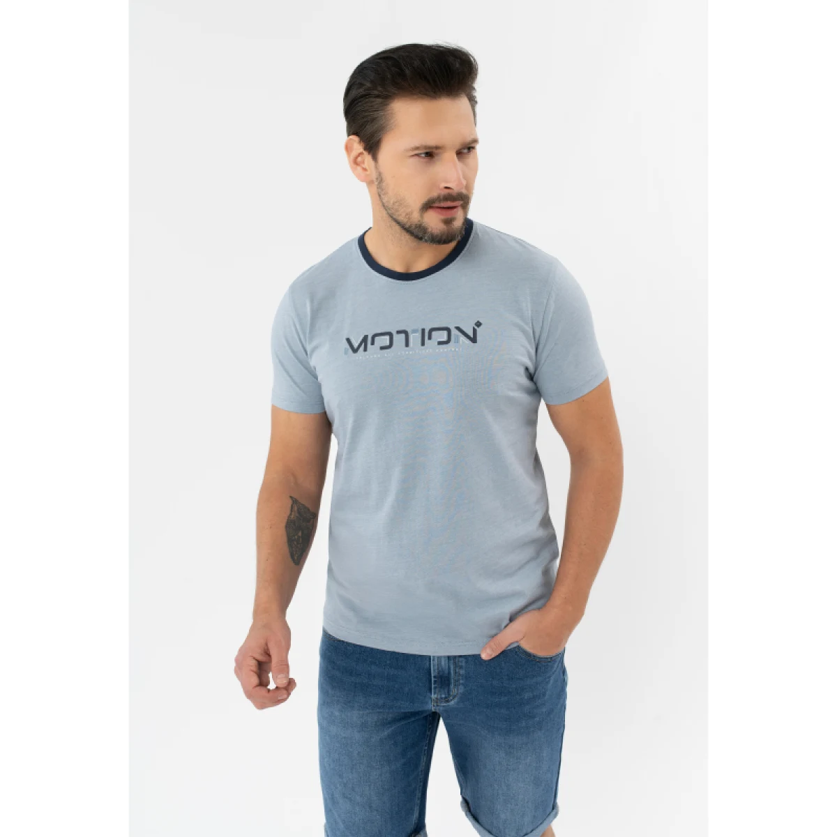 Pánske tričko s krátkym rukávom VOLCANO TM-MOTION BLUE LIGHT · záber 2