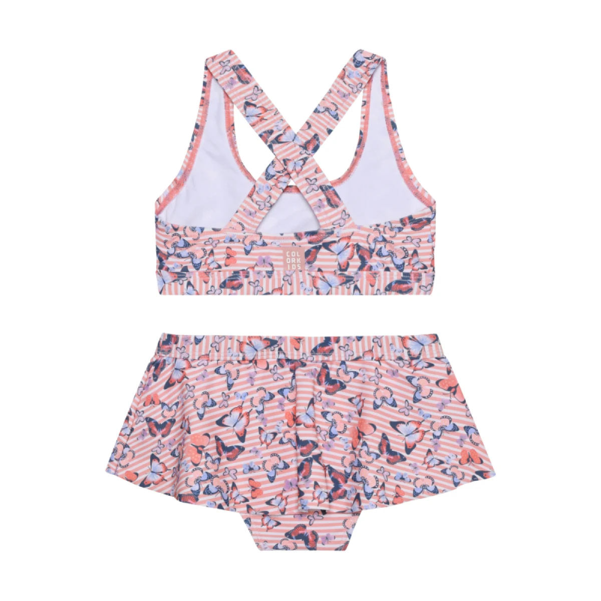 Lány fürdőruhák COLOR KIDS Bikini W. Skirt, AOP-5077-Coral Blush · záber 2