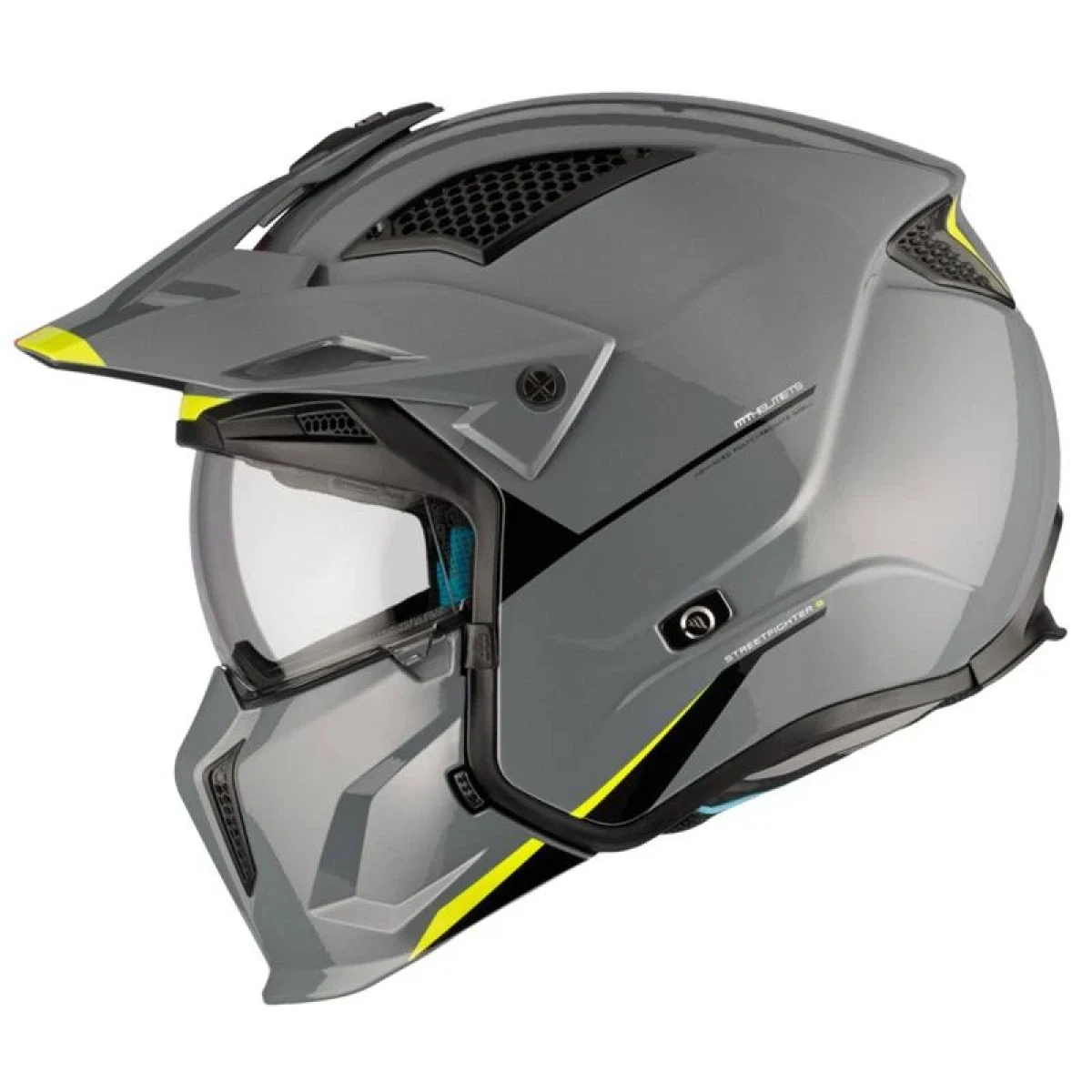 MT Helmets Streetfighter SV S Solid A1 šedá lesklá - Velikost: 57-58 | Barva: Sivá · záber 1