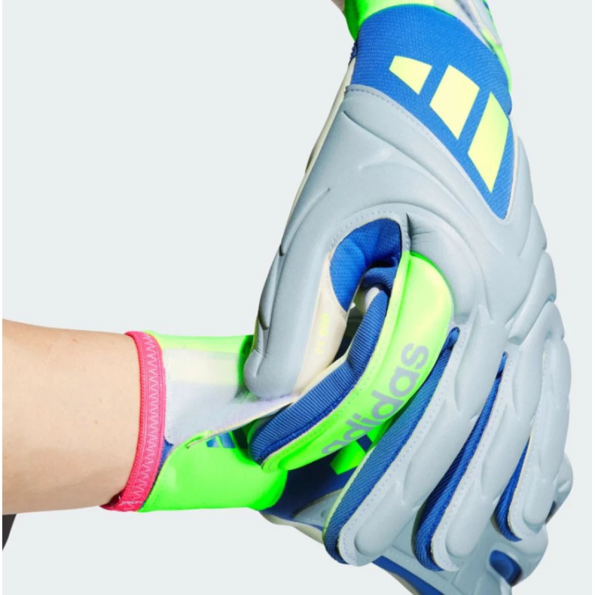 Pánské fotbalové brankářské rukavice ADIDAS Copa League GL blue fusion halo blue lucid lemon · záber 3
