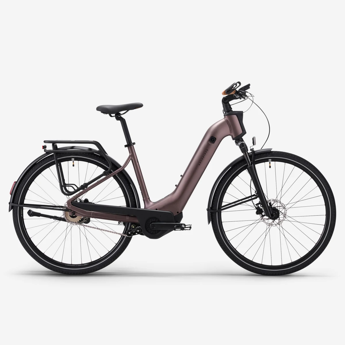 ROCKRIDER Trekingový elektrobicykel E-ACTV 900 LF hnedý L · záber 1