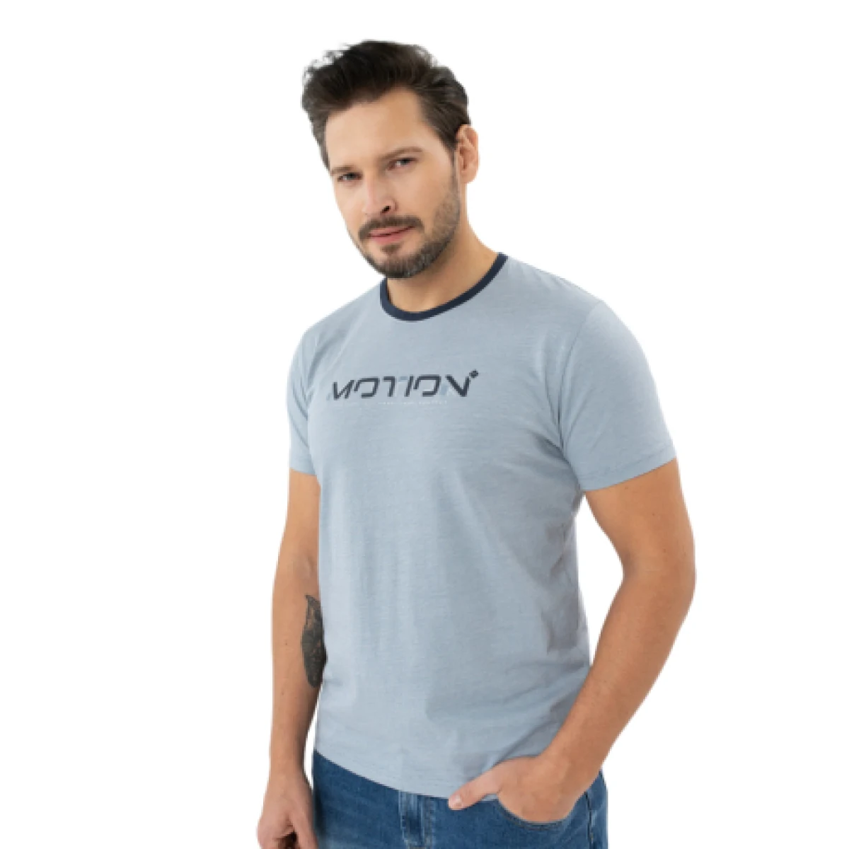 Pánske tričko s krátkym rukávom VOLCANO TM-MOTION BLUE LIGHT · záber 1