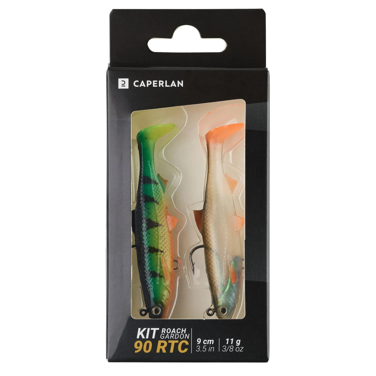 CAPERLAN Súprava mäkkých umelých nástrah shad Roach 90 RTC plotica/firetiger bez · záber 1