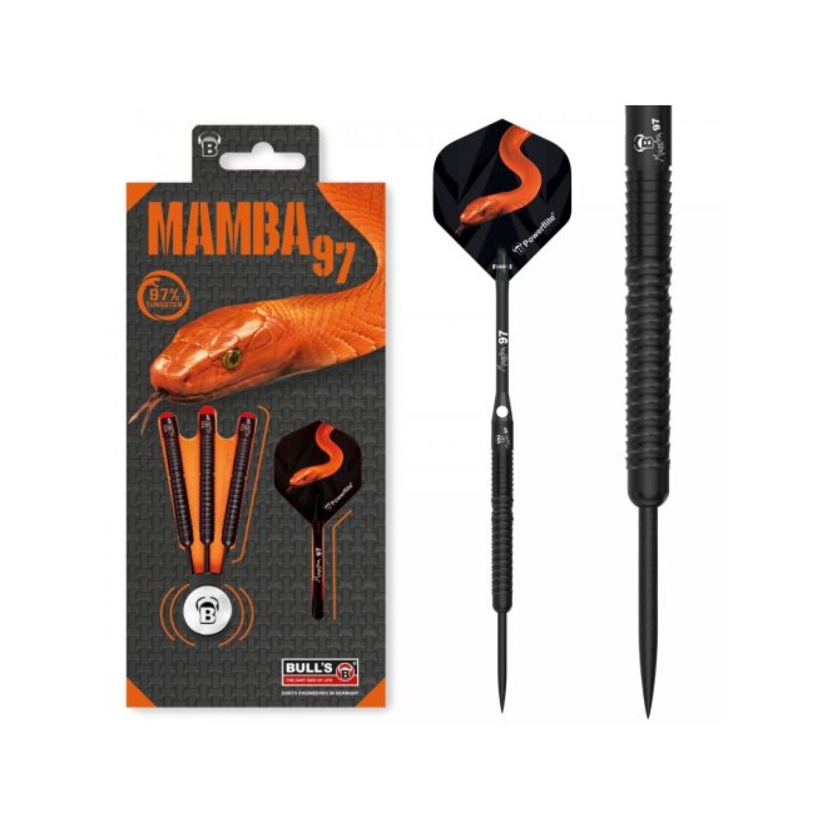 Dart szett BULL'S Mamba97 M6 Steel 21g 97% · záber 2
