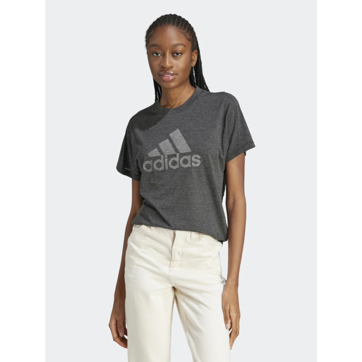 Dámské tričko s krátkým rukávem ADIDAS W WINRS 3.0 TEE-IM2423-black melange grey three, · záber 2