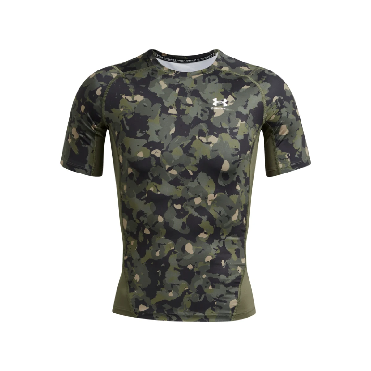 Pánské kompresní tričko s krátkým rukávem UNDER ARMOUR UA HG Armour Prtd SS-GRN · záber 3