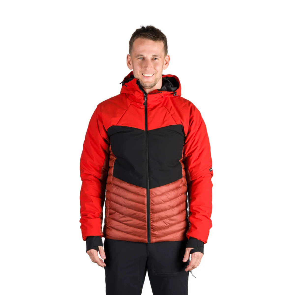 Pánská turistická bunda NORTHFINDER EMERYK-361redblack · záber 2
