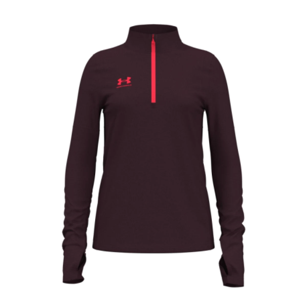 Dívčí tréninková mikina s 1 2 zipem UNDER ARMOUR UA Girls Challenger Midlayer-MRN · záber 1