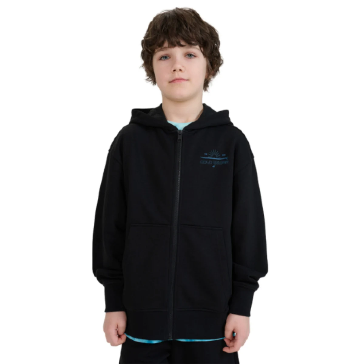 Chlapecká mikina se zipem 4F JUNIOR SWEATSHIRT-JWSS25TSWSM1522-20S-BLACK · záber 3