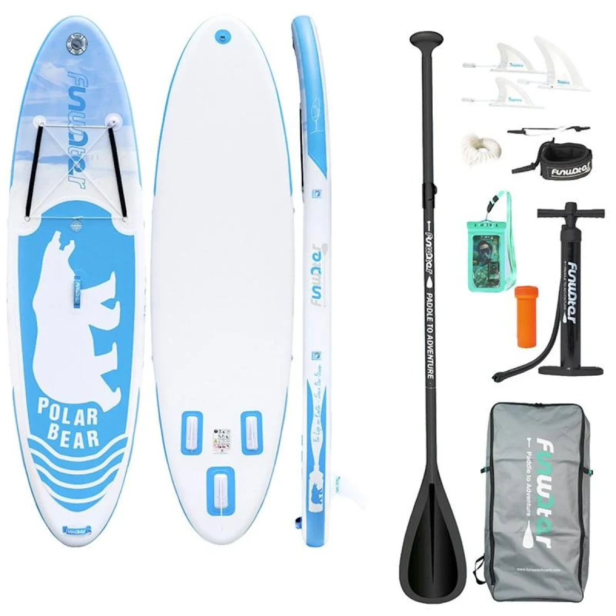Funwater SUP SUPFW07A 3,2m (modrý) paddleboard set · záber 1
