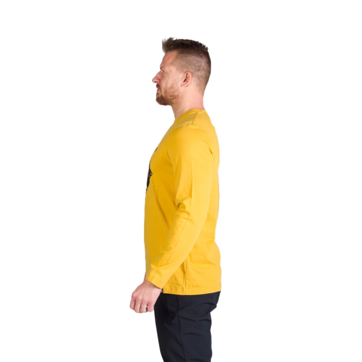 Pánské turistické tričko s dlouhým rukávem NORTHFINDER CLAIR-314goldenyellow · záber 3