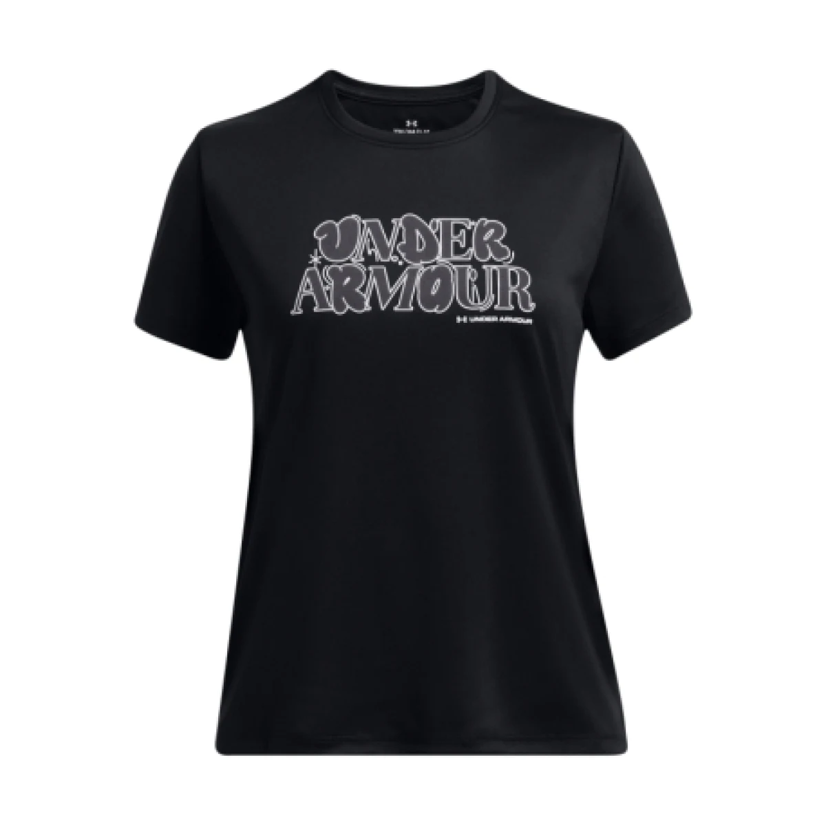 Dívčí tričko s krátkým rukávem UNDER ARMOUR UA Tech Wordmark SS-BLK · záber 1