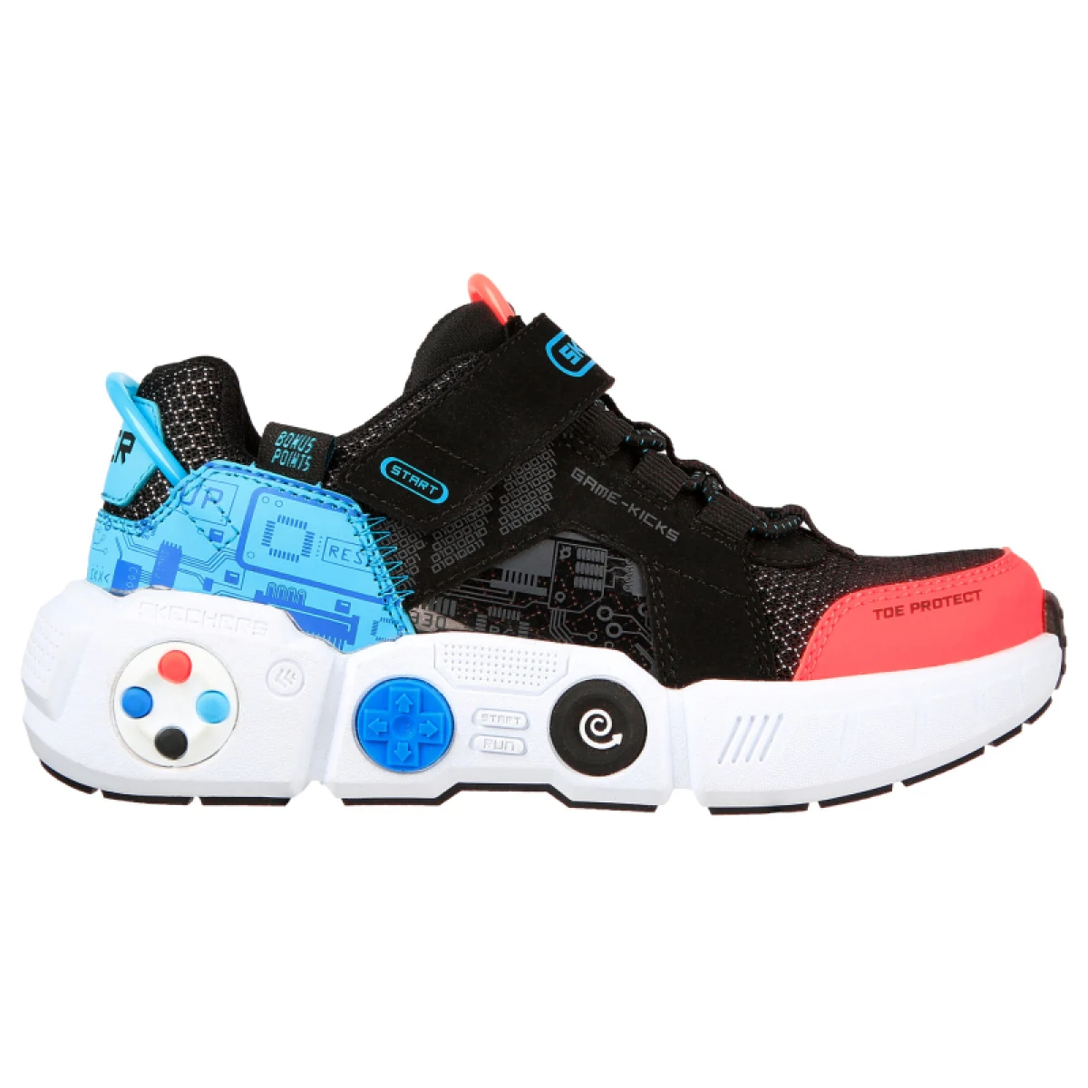 Chlapecká rekreační obuv SKECHERS Game Kicks Gametronix K black multi · záber 2