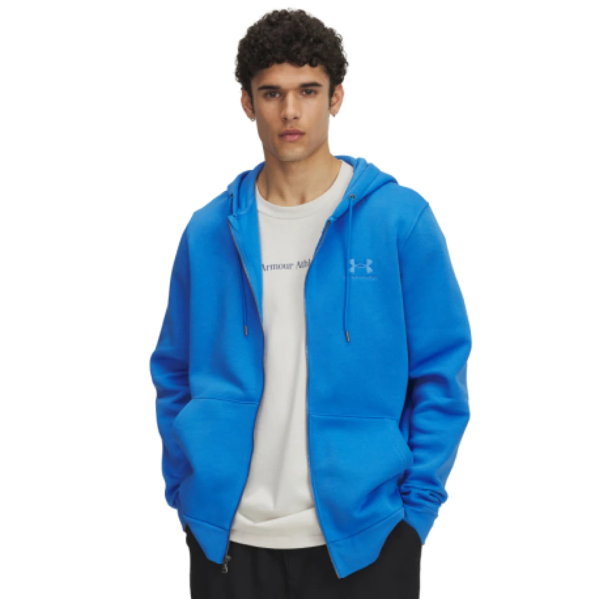Pánská zateplená mikina se zipem UNDER ARMOUR UA Icon Fleece FZ Hood · záber 1