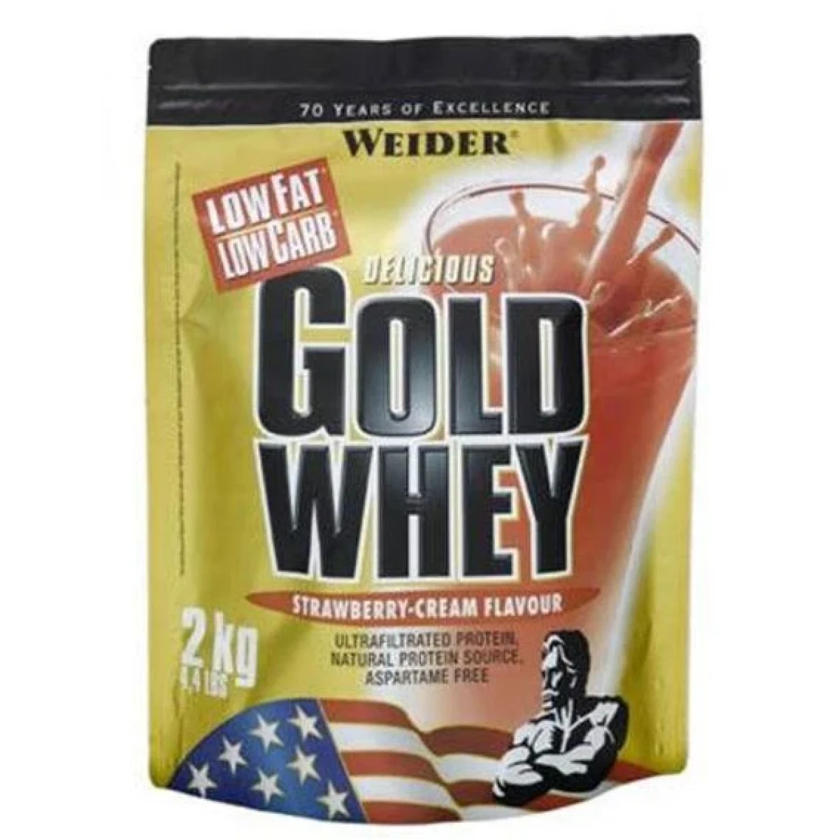 Weider GOLD Whey 2000g - Barva: Zlatá | Příchuť: Čokoláda · záber 1