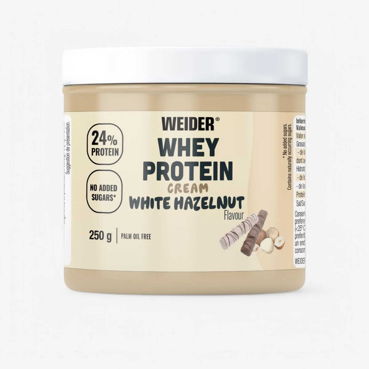 WEIDER WEIDER Whey Protein Cream nátierka biela čokoláda oriešky 250 g bez · záber 1