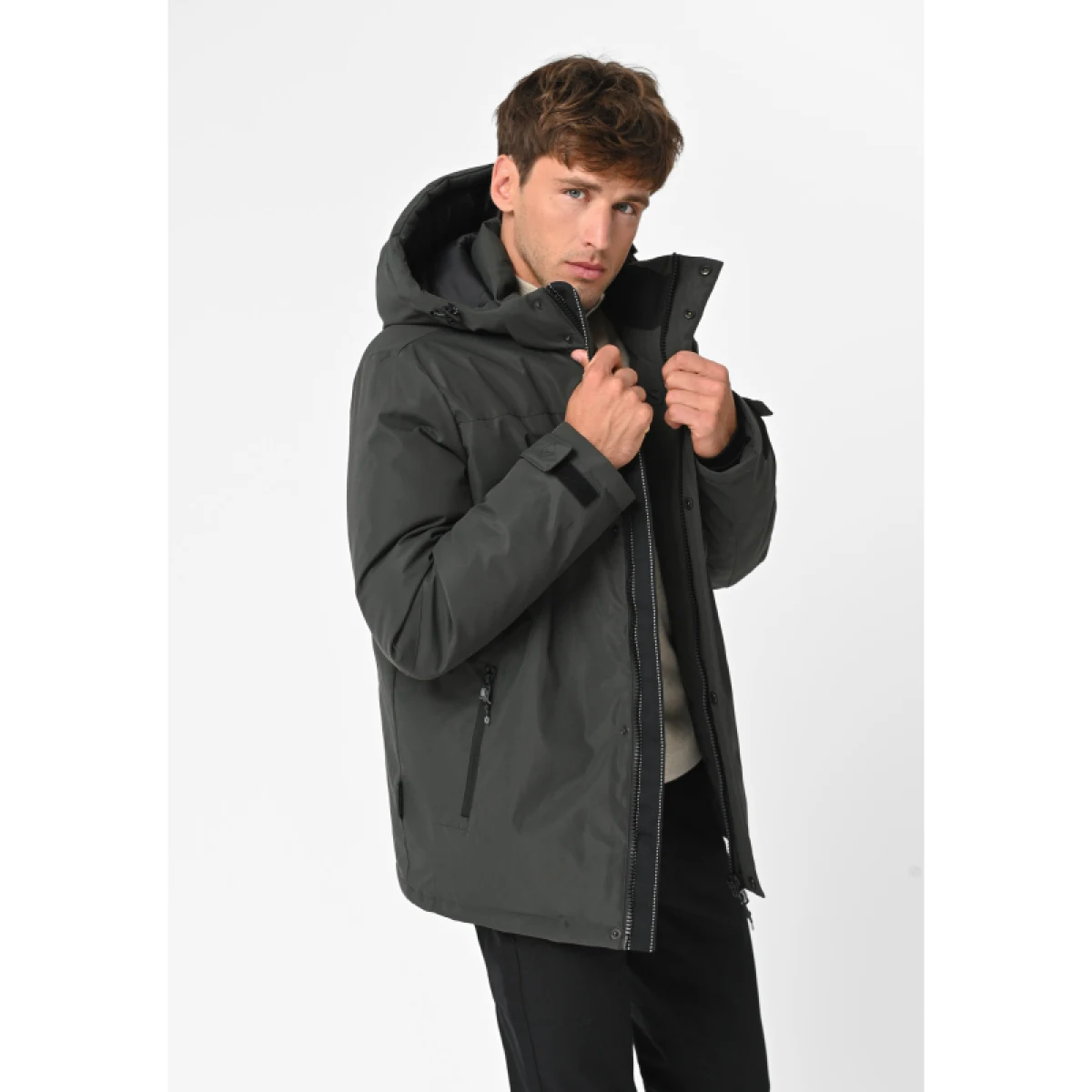 Pánská bunda VOLCANO J-SYNAPS-302-KHAKI · záber 2