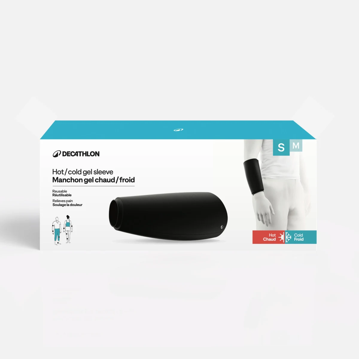 DECATHLON Gélový návlek teplý/studený veľ. S bez · záber 1